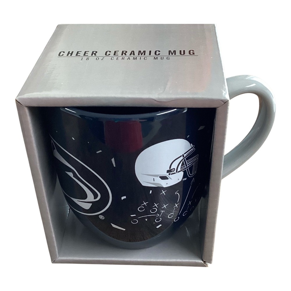 Penn State Nittany Lions 18 oz Cheer Ceramic Mug Navy Blue Let's Go PSU Football